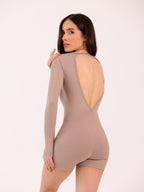 Macaquinho Playsuit Cappuccino