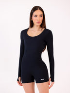 Macaquinho Playsuit Black